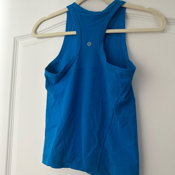 lululemon athletica Tops - Lululemon Athletica Cobalt Blue High Neck Razorback Align Tank Top